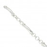 Pulsera plata 1ªLey barras combinada