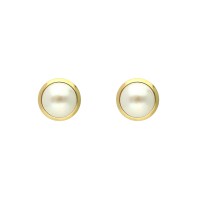 Pendientes perla cultivada 8,5mm oro amarillo 18Ktes