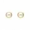 Pendientes perla cultivada 8,5mm oro amarillo 18Ktes