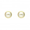 Pendientes perla cultivada 9,5mm oro amarillo 18Ktes