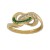 Anillo oro 18Ktes con esmeraldas y circonitas