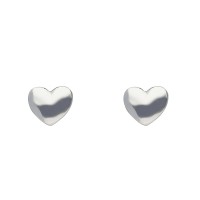 Pendientes corazón plata rodiada 1ªLey