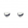 Pendientes corazón plata rodiada 1ªLey