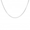 Cadena rolo plata rodiada 1ª ley 40cm