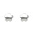 Pendientes flor plata rodiada 1ªLey