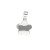 Colgante flor plata rodiada 1ªLey