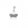 Colgante flor plata rodiada 1ªLey