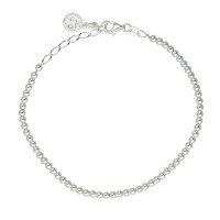 Pulsera plata 1ªLey bolitas 3mm