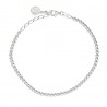 Pulsera plata 1ªLey bolitas 3mm