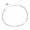 Pulsera plata 1ªLey bolitas 4mm
