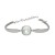 Pulsera plata semirígida con Swarovski blanco