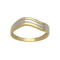 Sortija onda bicolor oro 18Ktes