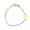 Pulsera de bebé oro amarillo 18K y perlas