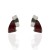 Pendientes AS&AS en plata rodiada con cuarzo amatista 