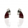 Pendientes AS&AS en plata rodiada con cuarzo amatista 