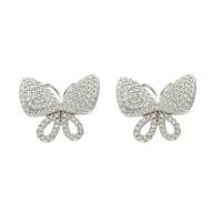 Pendientes mariposa con circonitas plata 1ª Ley