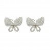 Pendientes mariposa con circonitas plata 1ª Ley