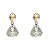 Pendientes articulados plata con Swarovski ámbar y blanco