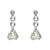Pendientes articulados riviere plata con Swarovski blanco