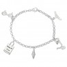 Pulsera Shopping plata 1ªLey aficción ir de compras