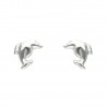 Pendientes delfines plata rodiada 1ªLey