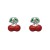 Pendientes plata cerezas con esmalte
