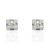 Pendientes oro blanco 18ktes diamantes 0,10cts 