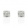 Pendientes oro blanco 18ktes diamantes 0,10cts 