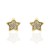 Pendientes estrella multipiedra oro amarillo 18K