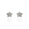 Pendientes de bebé oro blanco 18K estrella multipiedra