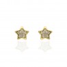 Pendientes de bebé oro 18K estrella multipiedra