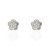 Pendiente flor multipiedra oro blanco 18Ktes
