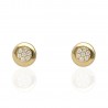 Pendiente circulo multipiedra oro amarillo 18Ktes
