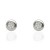 Pendiente circulo multipiedra oro blanco 18Ktes