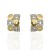 Pendientes bicolor oro 18Ktes con circonitas