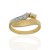 Anillo oro 18Ktes cruzado con circonitas