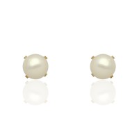 Pendientes oro 18Ktes perla cultivada 6mm