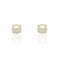 Pendientes de bebé oro 18K con perla cultivada 4mm