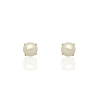 Pendientes de bebé oro 18K con perla cultivada 3mm