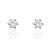 Pendientes oro blanco 18 ktes 7mm con circonita