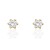 Pendientes oro amarillo 18 ktes 7mm con circonita
