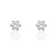 Pendientes oro blanco 18 ktes 5mm con circonita