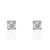 Pendientes bebé oro blanco 18K con patillas y circonita 2,5mm