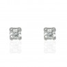 Pendientes bebé oro blanco 18K con patillas y circonita 2,5mm
