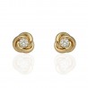 Pendientes nudo oro 18K con circonita