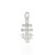 Cruz caravaca 18mm plata de Ley 
