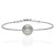 Pulsera rígida oro blanco 18Ktes y diamante