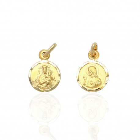 Alfiler de bebé oro 18K ovalado tallado