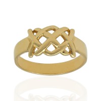 Anillo ¨Tress¨oro amarillo 18Ktes