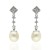 Pendientes ¨ASHLEY¨ oro blanco circonitas y perla cultivada